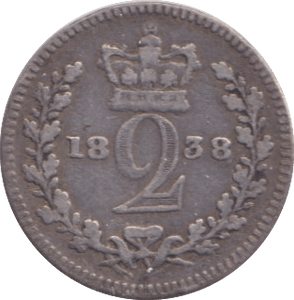 1838 MAUNDY TWOPENCE ( FINE ) - MAUNDY TWOPENCE - Cambridgeshire Coins