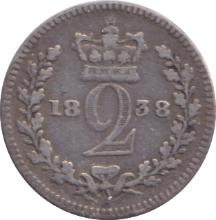 1838 MAUNDY TWOPENCE ( FINE ) - MAUNDY TWOPENCE - Cambridgeshire Coins