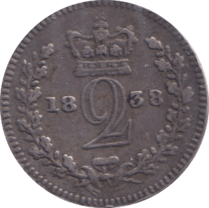 1838 MAUNDY TWOPENCE ( FINE ) - MAUNDY TWOPENCE - Cambridgeshire Coins