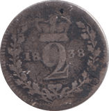 1838 MAUNDY TWOPENCE ( NF ) - MAUNDY TWOPENCE - Cambridgeshire Coins