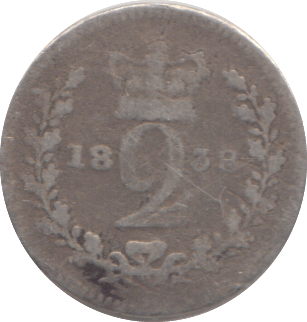 1838 MAUNDY TWOPENCE ( NF ) - MAUNDY TWOPENCE - Cambridgeshire Coins
