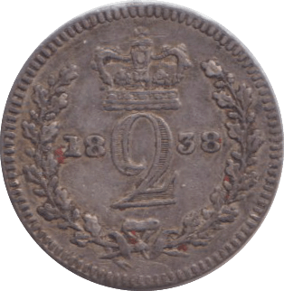 1838 MAUNDY TWOPENCE ( VF ) - MAUNDY TWOPENCE - Cambridgeshire Coins