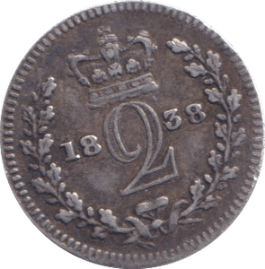1838 MAUNDY TWOPENCE ( VF ) - MAUNDY TWOPENCE - Cambridgeshire Coins
