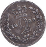 1838 MAUNDY TWOPENCE ( VF ) - MAUNDY TWOPENCE - Cambridgeshire Coins
