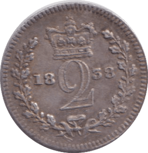 1838 MAUNDY TWOPENCE ( VF ) - MAUNDY TWOPENCE - Cambridgeshire Coins