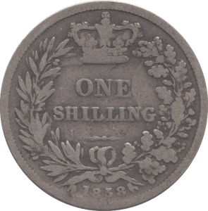 1838 ONE SHILLING ( FINE ) - SHILLING - Cambridgeshire Coins