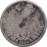 1838 SIXPENCE ( FAIR ) - Sixpence - Cambridgeshire Coins