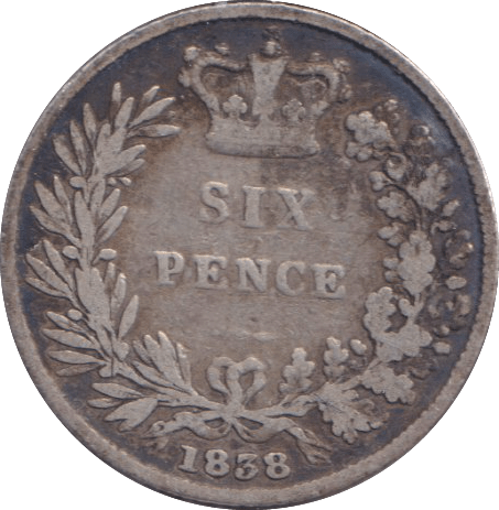 1838 SIXPENCE ( FINE ) - SIXPENCE - Cambridgeshire Coins