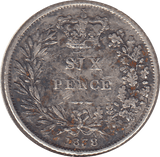1838 SIXPENCE ( FINE ) - SIXPENCE - Cambridgeshire Coins