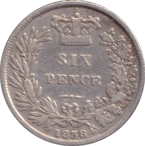 1838 SIXPENCE ( GF ) - SIXPENCE - Cambridgeshire Coins