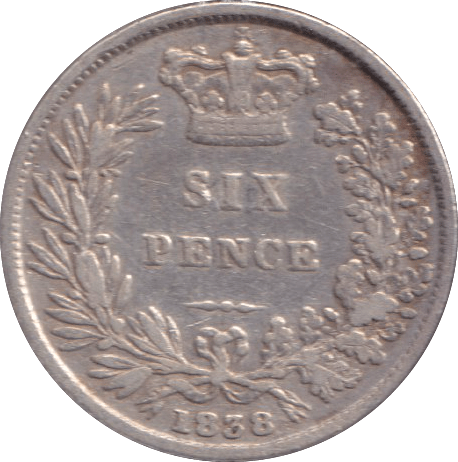 1838 SIXPENCE ( GF ) - SIXPENCE - Cambridgeshire Coins