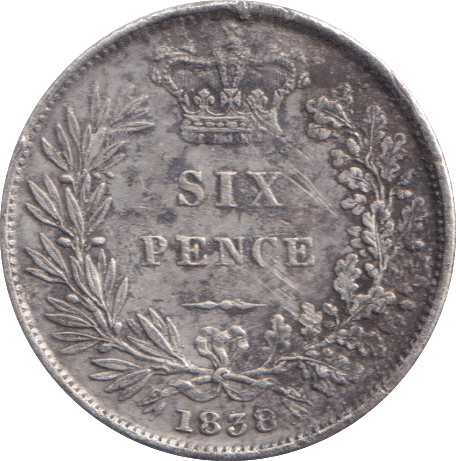 1838 SIXPENCE ( VF ) - SIXPENCE - Cambridgeshire Coins