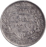 1838 SIXPENCE ( VF ) - SIXPENCE - Cambridgeshire Coins