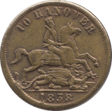 1838 TO HANOVER TOKEN - OTHER TOKENS - Cambridgeshire Coins
