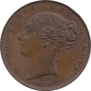 1839 FARTHING ( EF ) - FARTHING - Cambridgeshire Coins