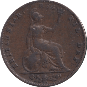 1839 FARTHING ( FINE ) - FARTHING - Cambridgeshire Coins
