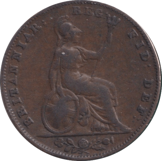 1839 FARTHING ( FINE ) - FARTHING - Cambridgeshire Coins