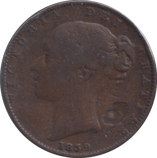 1839 FARTHING ( FINE ) - FARTHING - Cambridgeshire Coins