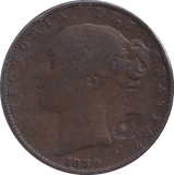 1839 FARTHING ( FINE ) - FARTHING - Cambridgeshire Coins