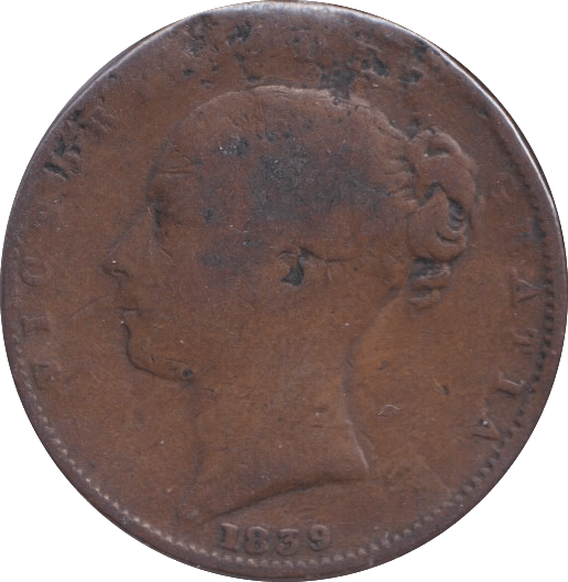 1839 FARTHING ( FINE ) - FARTHING - Cambridgeshire Coins
