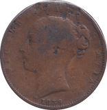 1839 FARTHING ( FINE ) - FARTHING - Cambridgeshire Coins