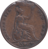 1839 FARTHING ( FINE ) - FARTHING - Cambridgeshire Coins