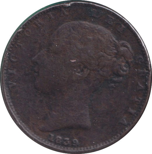 1839 FARTHING ( FINE ) - FARTHING - Cambridgeshire Coins