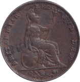 1839 FARTHING ( GVF ) - FARTHING - Cambridgeshire Coins