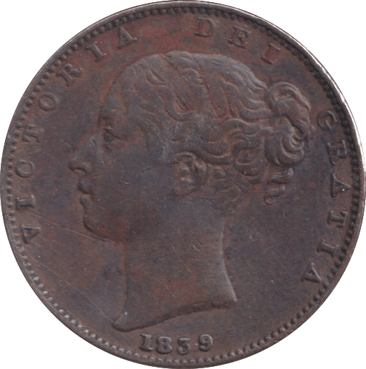 1839 FARTHING ( GVF ) - FARTHING - Cambridgeshire Coins