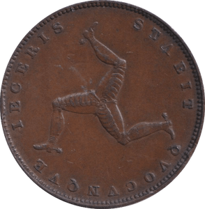 1839 FARTHING ISLE OF MAN - WORLD COINS - Cambridgeshire Coins
