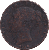1839 FARTHING ( NF ) - FARTHING - Cambridgeshire Coins