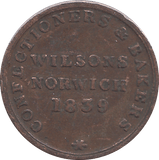 1839 FARTHING NORWICH TOKEN - WORLD COINS - Cambridgeshire Coins