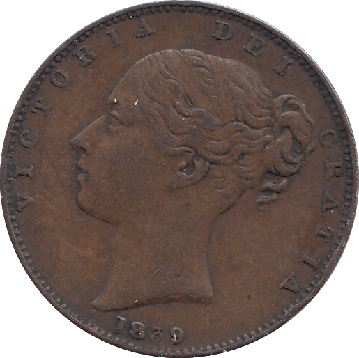 1839 FARTHING ( VF ) - FARTHING - Cambridgeshire Coins