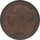 1839 FARTHING ( VF ) - FARTHING - Cambridgeshire Coins