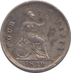 1839 FOUR PENCE ( GVF ) - FOURPENCE - Cambridgeshire Coins