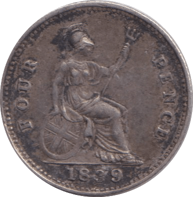 1839 FOURPENCE ( VF ) - FOURPENCE - Cambridgeshire Coins