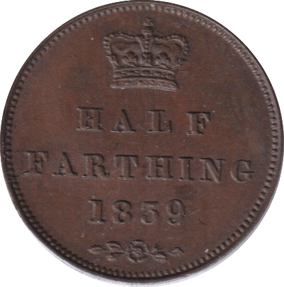 1839 HALF FARTHING ( UNC ) - HALF FARTHING - Cambridgeshire Coins