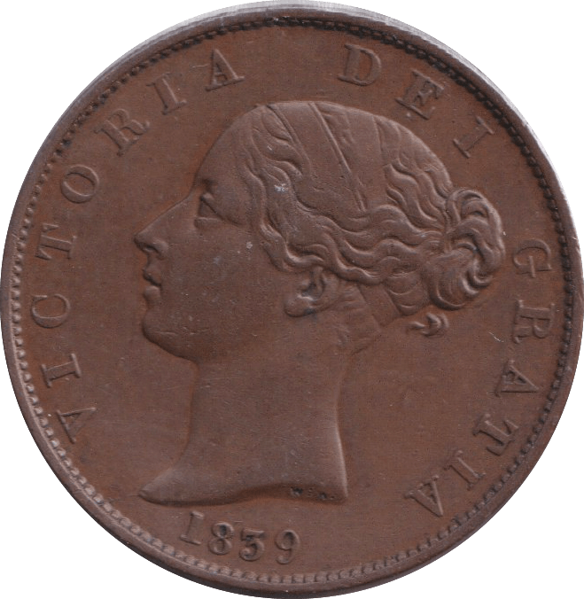 1839 HALFPENNY ISLE OF MAN - WORLD COINS - Cambridgeshire Coins