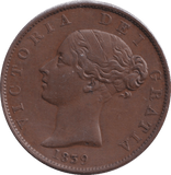 1839 HALFPENNY ISLE OF MAN - WORLD COINS - Cambridgeshire Coins
