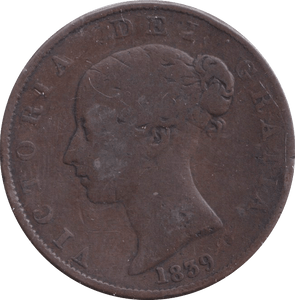 1839 HALFPENNY ISLE OF MAN - WORLD COINS - Cambridgeshire Coins