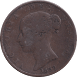 1839 HALFPENNY ISLE OF MAN - WORLD COINS - Cambridgeshire Coins