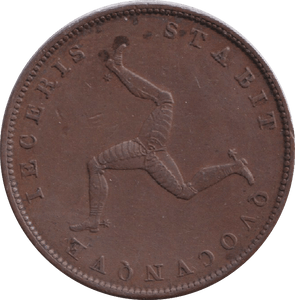 1839 HALFPENNY ISLE OF MAN - WORLD COINS - Cambridgeshire Coins