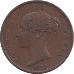 1839 HALFPENNY ISLE OF MAN - WORLD COINS - Cambridgeshire Coins