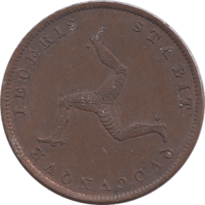1839 HALFPENNY ISLE OF MAN - WORLD COINS - Cambridgeshire Coins