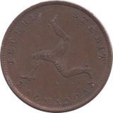 1839 HALFPENNY ISLE OF MAN - WORLD COINS - Cambridgeshire Coins