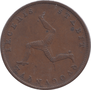1839 HALFPENNY ISLE OF MAN - WORLD COINS - Cambridgeshire Coins