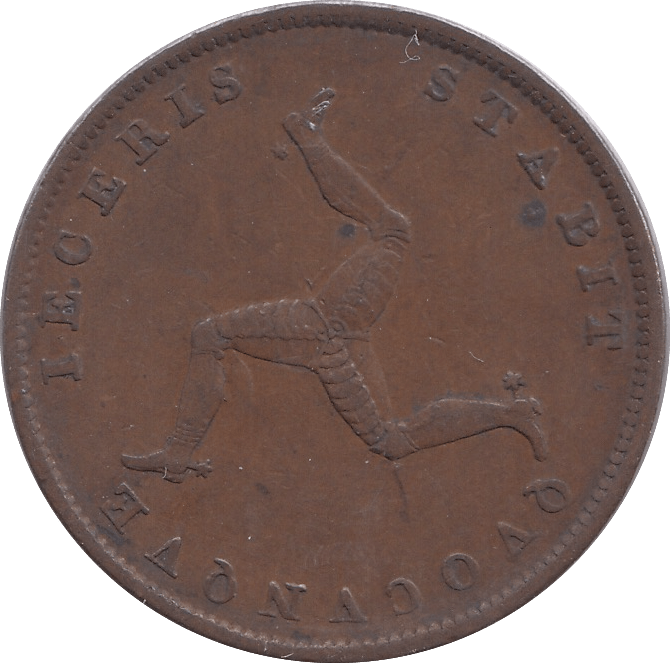 1839 HALFPENNY ISLE OF MAN - WORLD COINS - Cambridgeshire Coins