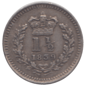 1839 MAUNDY THREE HALFPENCE ( EF ) - MAUNDY THREEPENCE - Cambridgeshire Coins