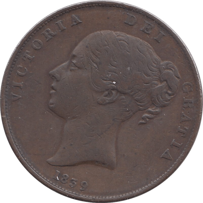1839 PENNY ISLE OF MAN - WORLD COINS - Cambridgeshire Coins