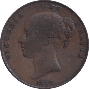 1839 PENNY ISLE OF MAN - WORLD COINS - Cambridgeshire Coins